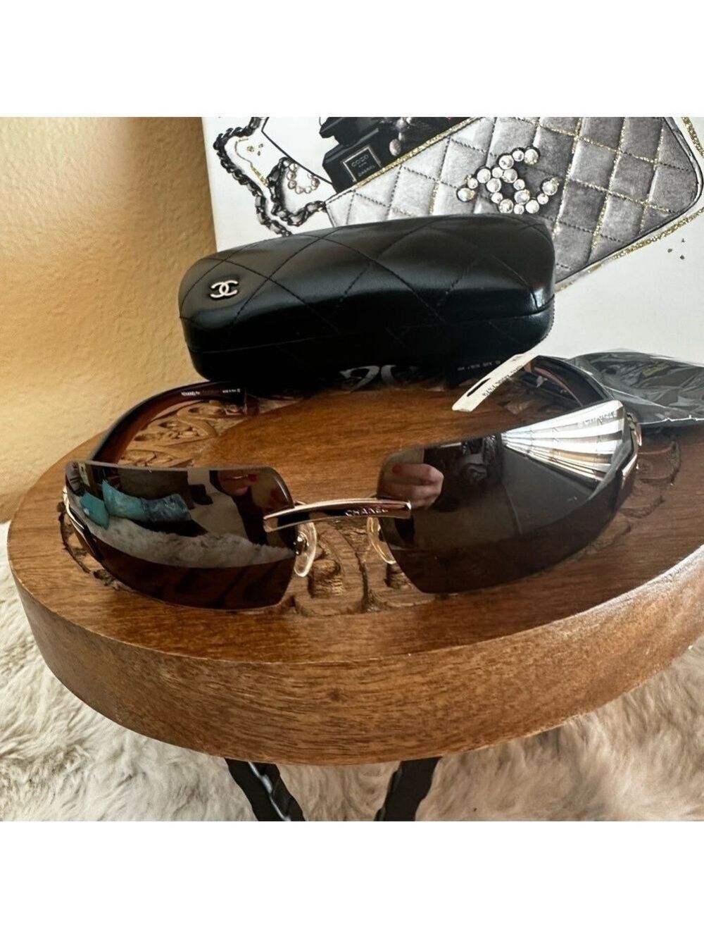 Chanel Brown Sunglasses Frameless New with Tags